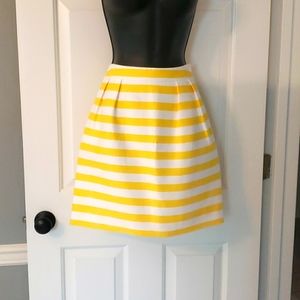 Kate Spade New York Skirt, size 4, yellow/white stripes